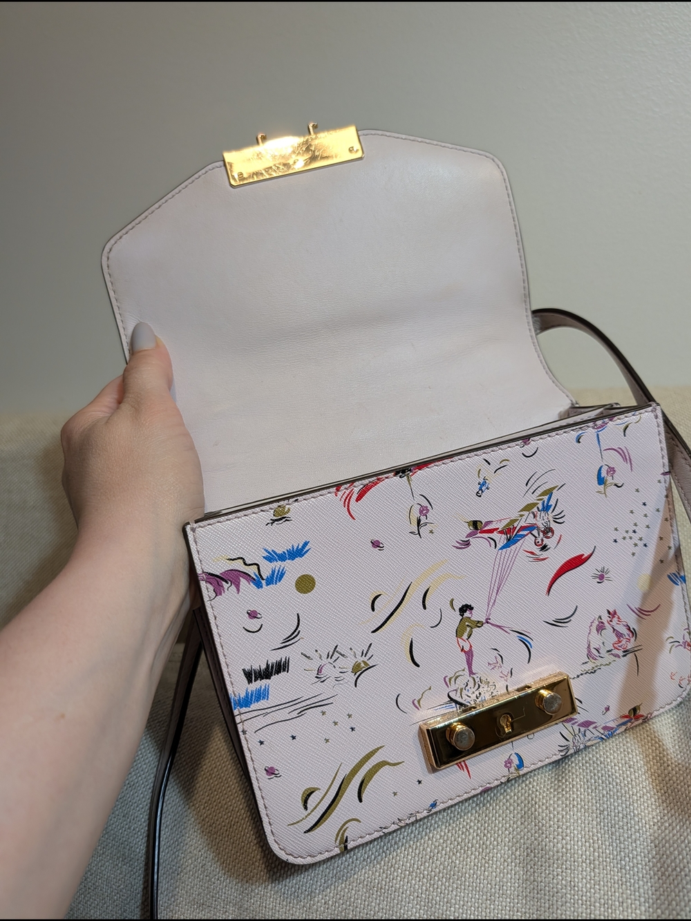 Tory Burch Juliette Pink Floral Top-Handle Satchel with Gold Hardware - Picture 4 of 8